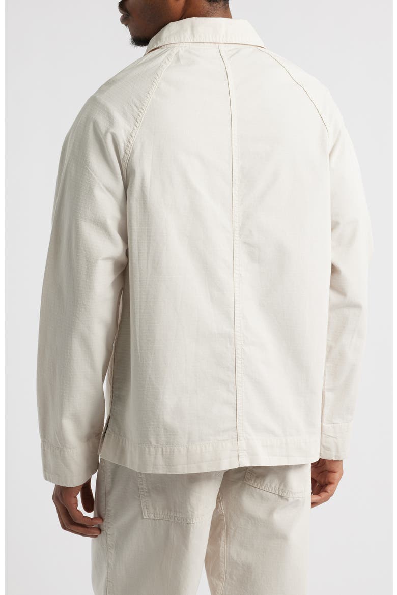 Organic Cotton Ripstop Front of House Jacket, Alternate, color, BONE