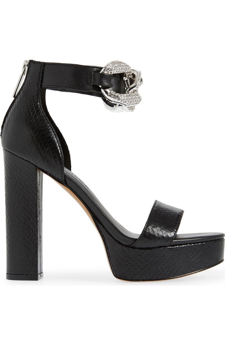 KARL LAGERFELD PARIS Anisha Crystal Links Platform Sandal, Alternate, color,