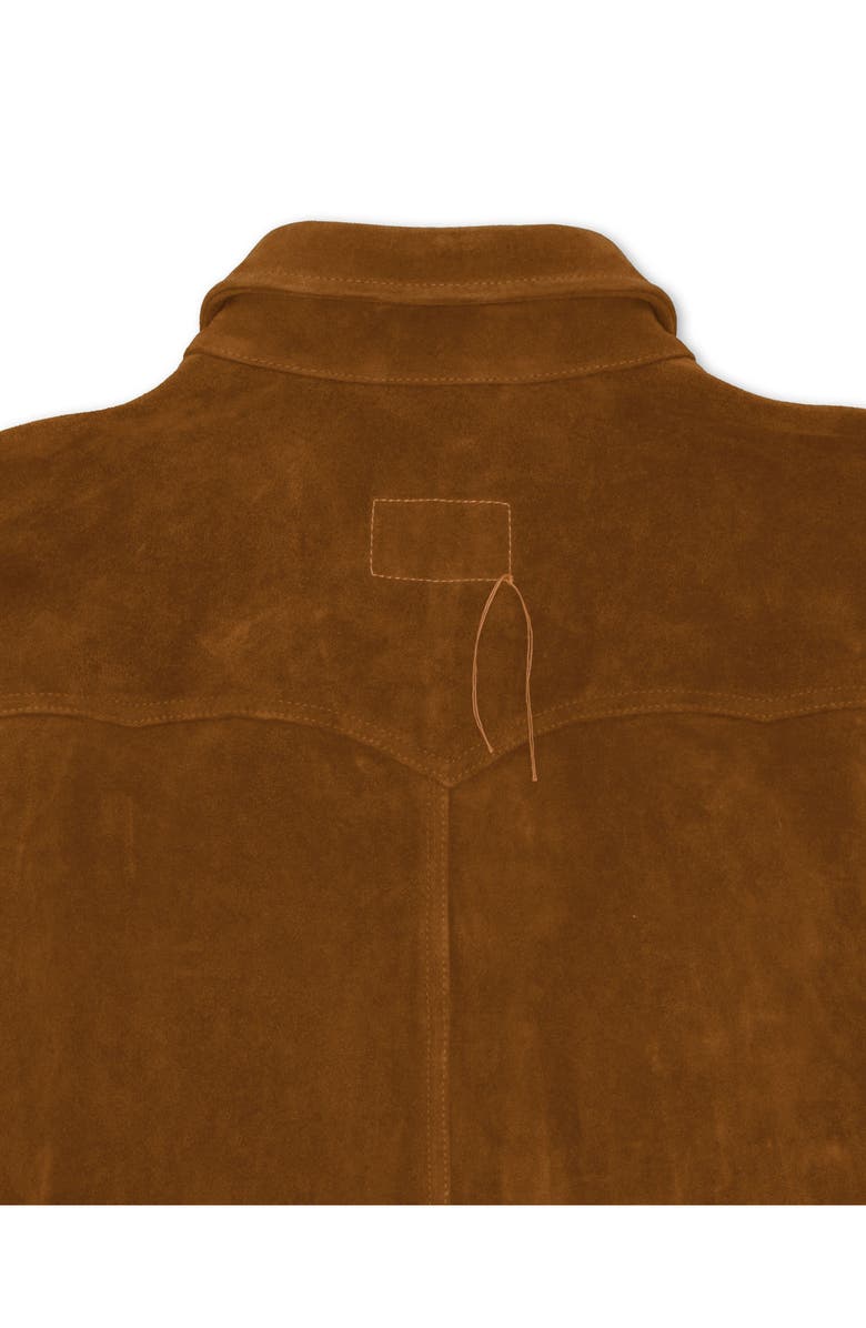 Fortela Ranch Texan Suede Leather Shirt, Alternate, color, Brown