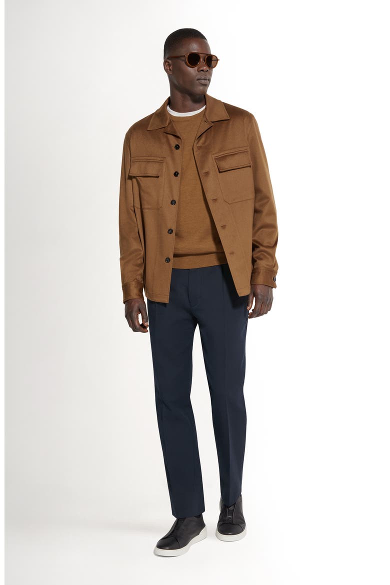 Oasi Cashmere Overshirt, Alternate, color, DARK BROWN