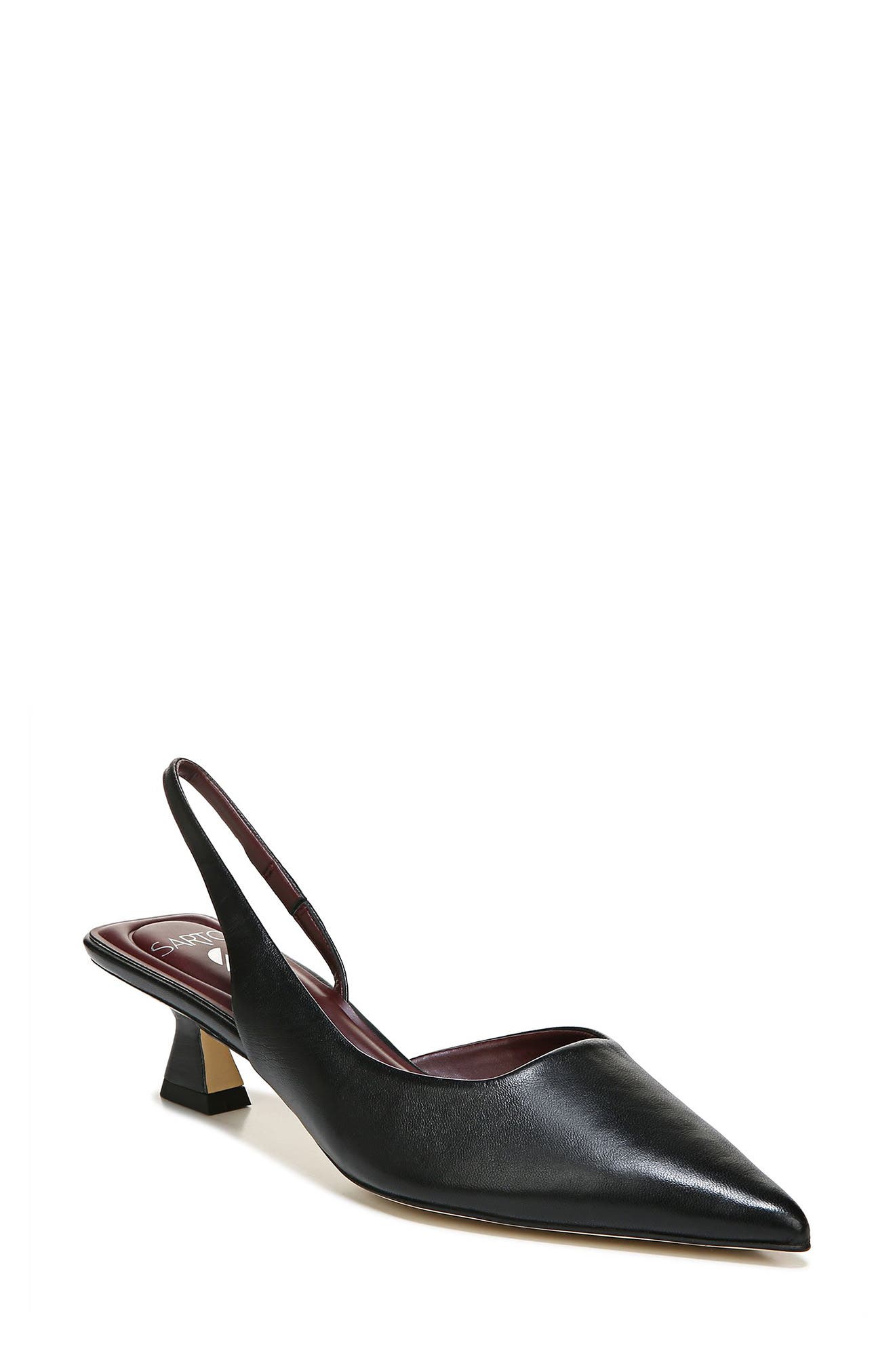 SARTO by Franco Sarto Devin Kitten Heel Slingback Pump, Main, color, Black