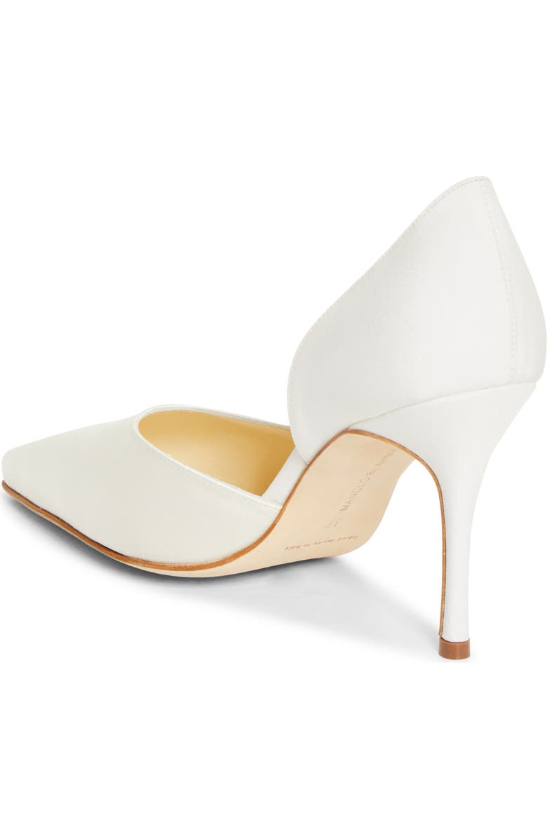 Manolo Blahnik Taylerbinu Satin d'Orsay Pump, Alternate, color, Cream
