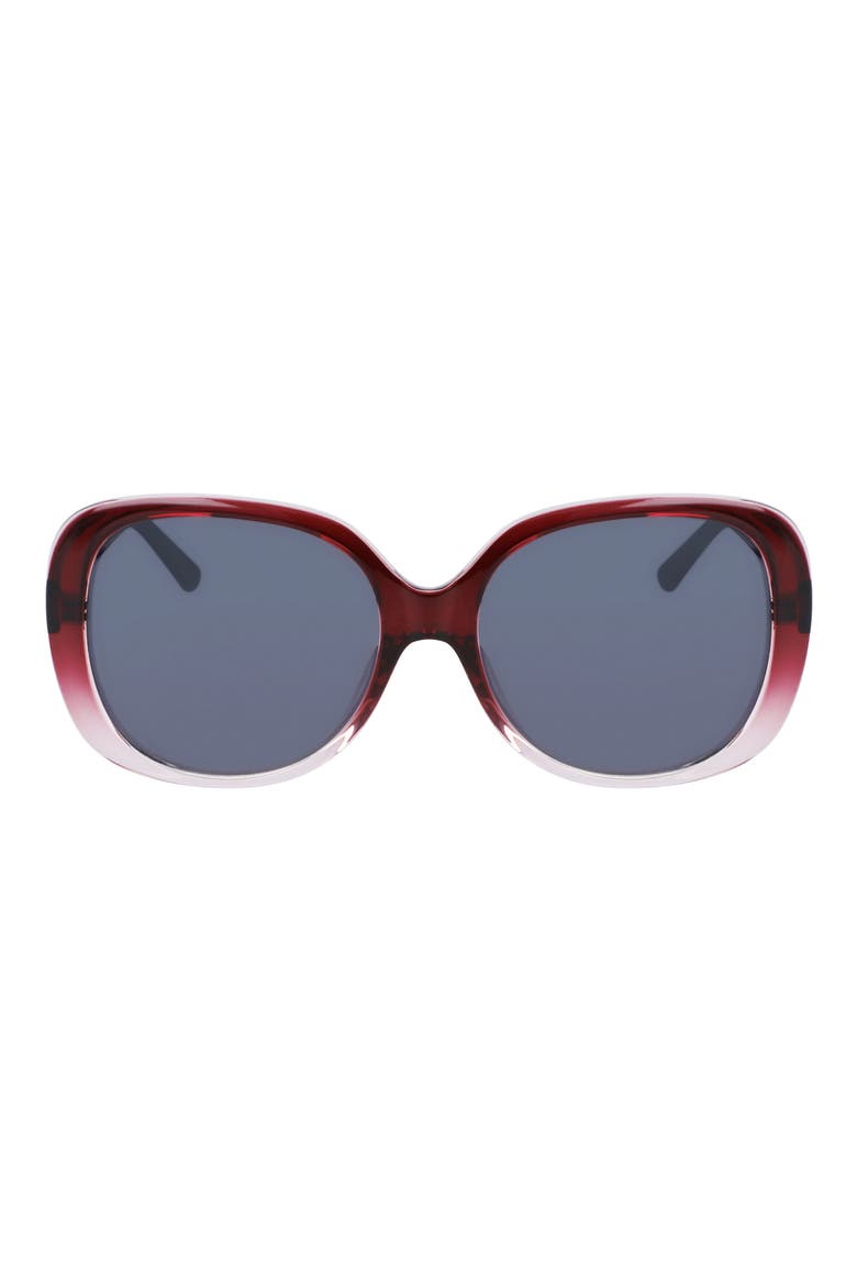 58mm Polarized Round Sunglasses, Main, color, RED