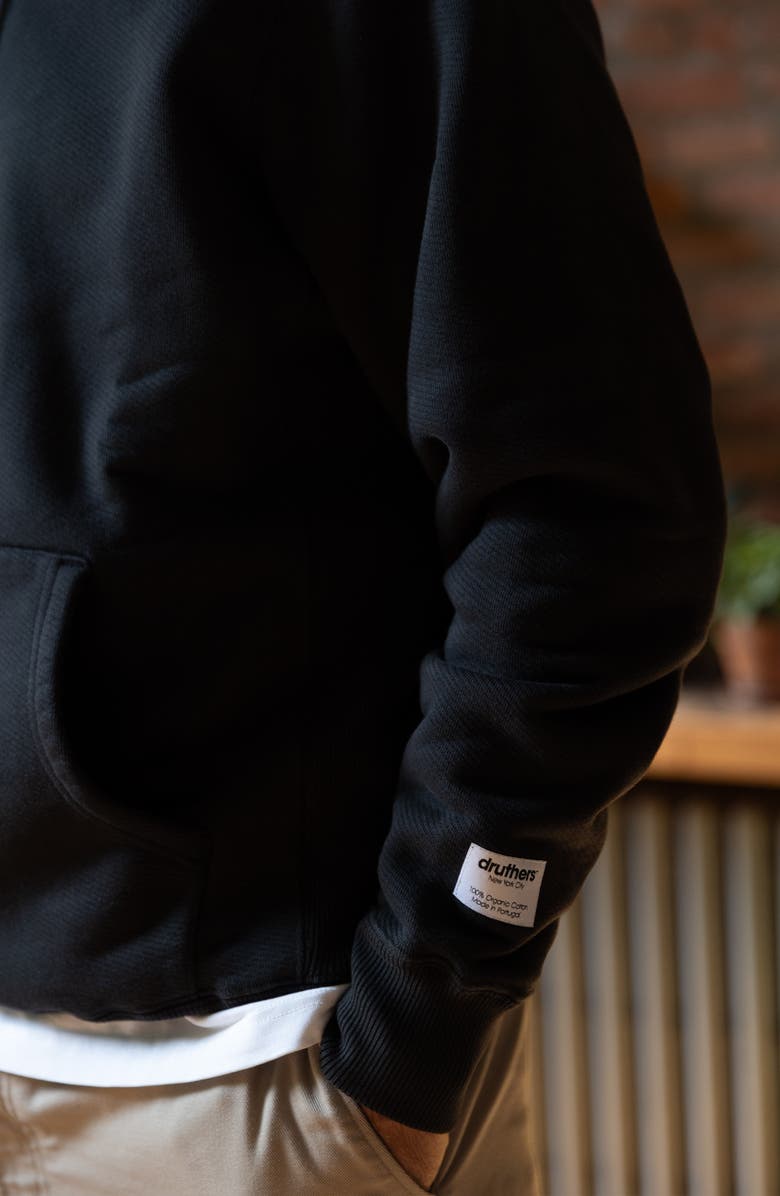 Druthers NYC Organic Cotton 685 GSM French Terry Hooded Sweatshirt, Alternate, color,