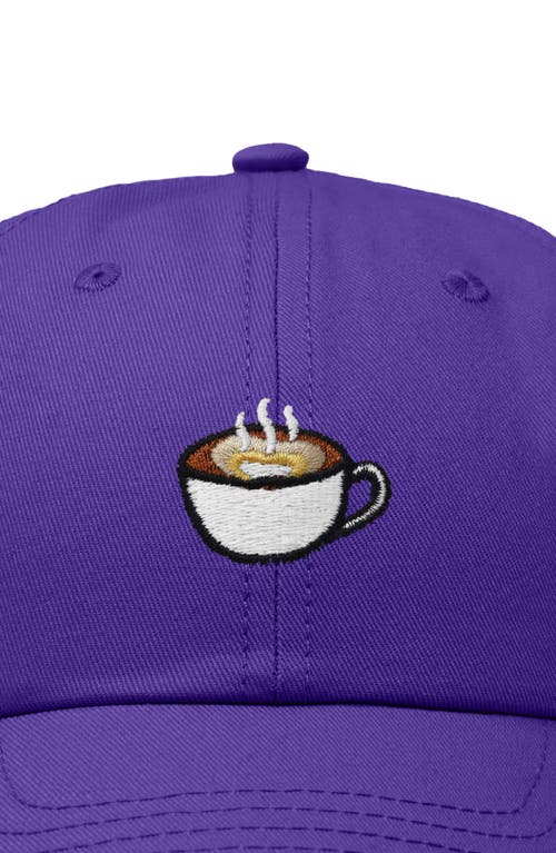 Dalix Cappuccino Embroidered Casual Cap In Purple