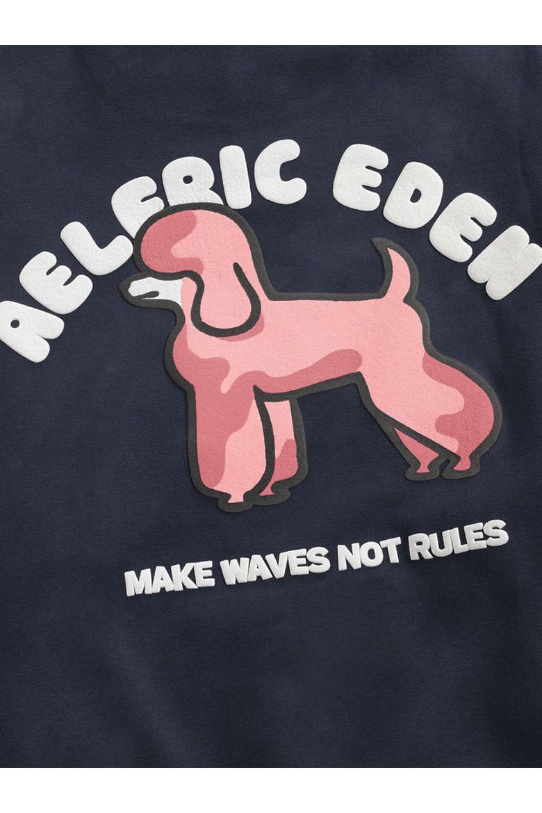 Cute Poodle Pullover Hoodie, Alternate, color, Dark Blue