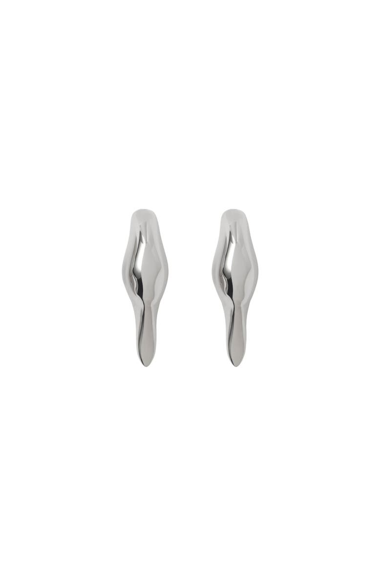 Duck Stud Earrings, Main, color, Silver
