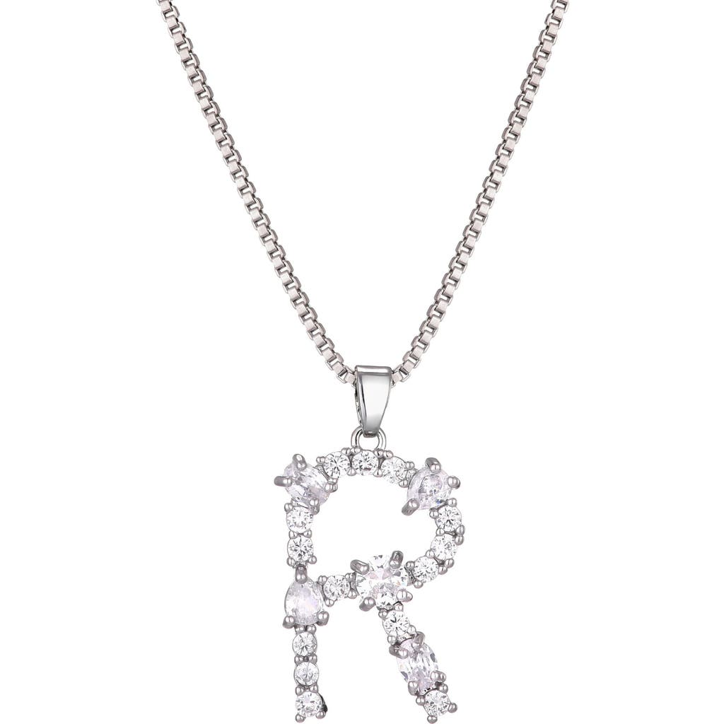 Adornia Mixed Crystal Initial Pendant Necklace