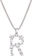 Adornia Mixed Crystal Initial Pendant Necklace