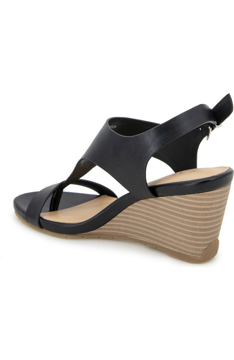 Reaction Kenneth Cole Greatly Platform Wedge Sandal, Alternate, color, Black