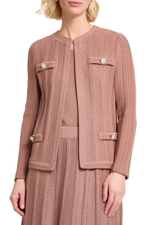 Heritage Braided Cable Soft Knit Jacket