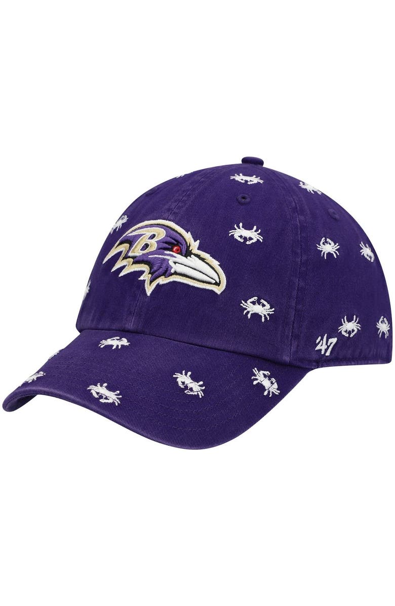 '47 Women's '47 Purple Baltimore Ravens Confetti Clean Up Adjustable Hat, Main, color, Purple