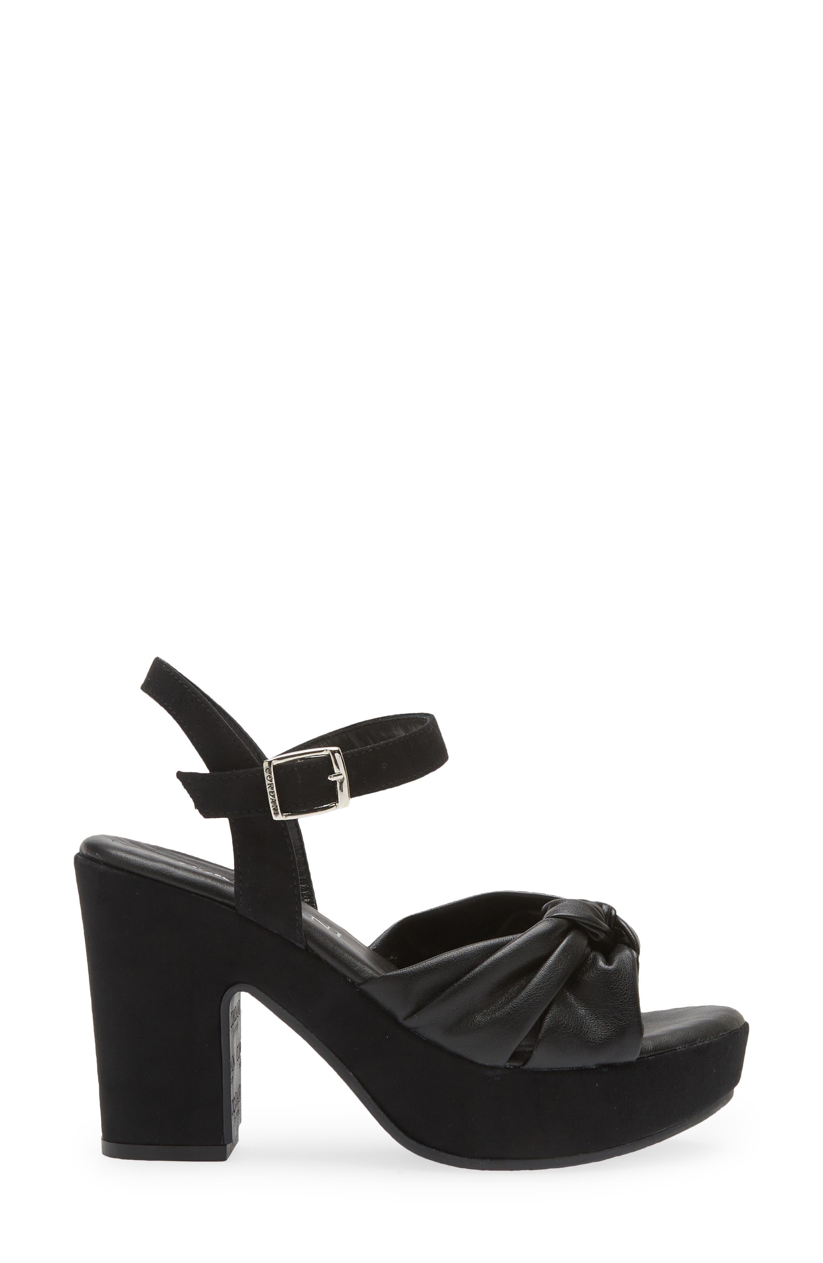 Cordani Lola Knotted Platform Sandal, Alternate, color, Black