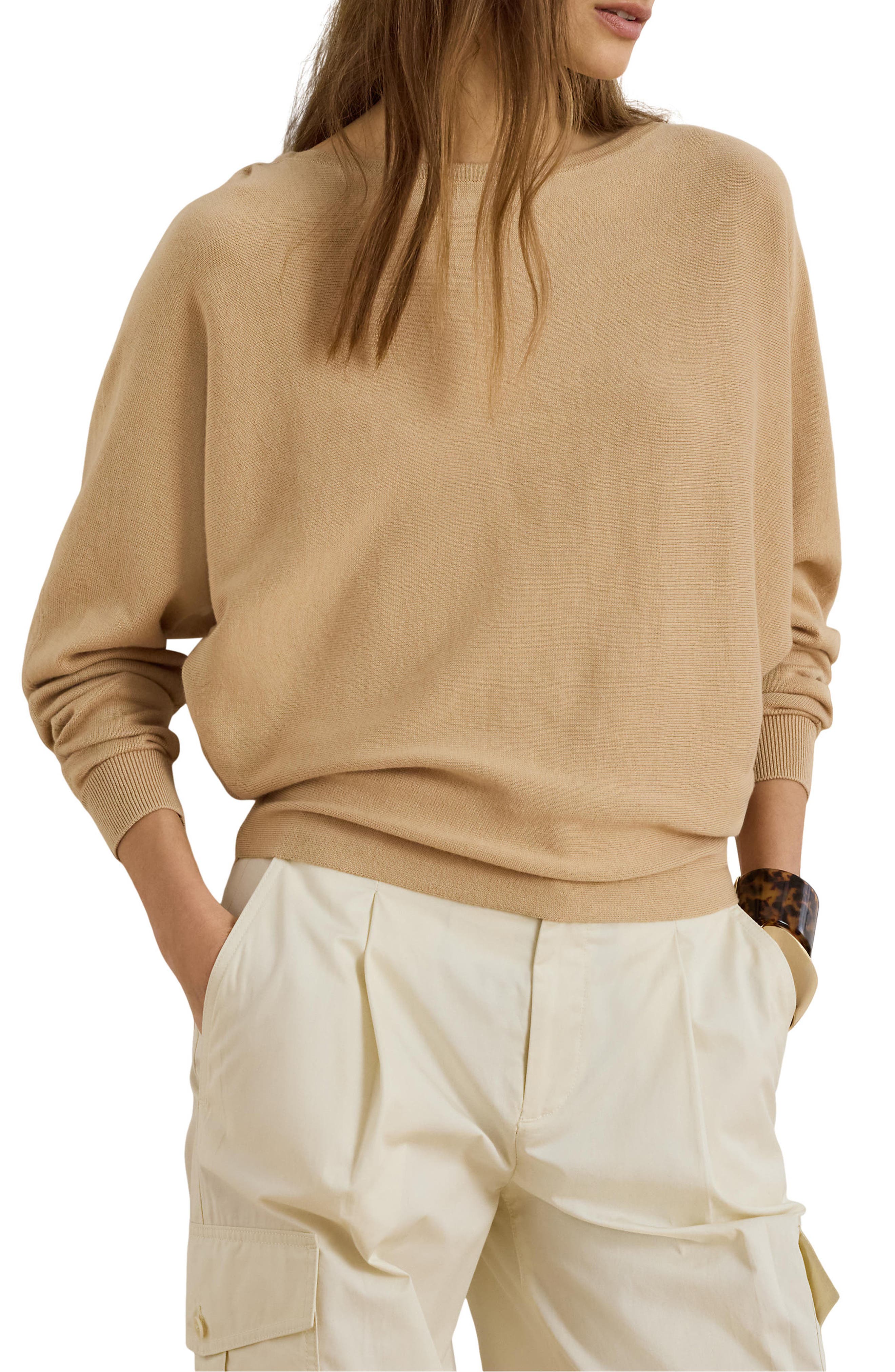 Boat Neck Cotton & Modal Sweater