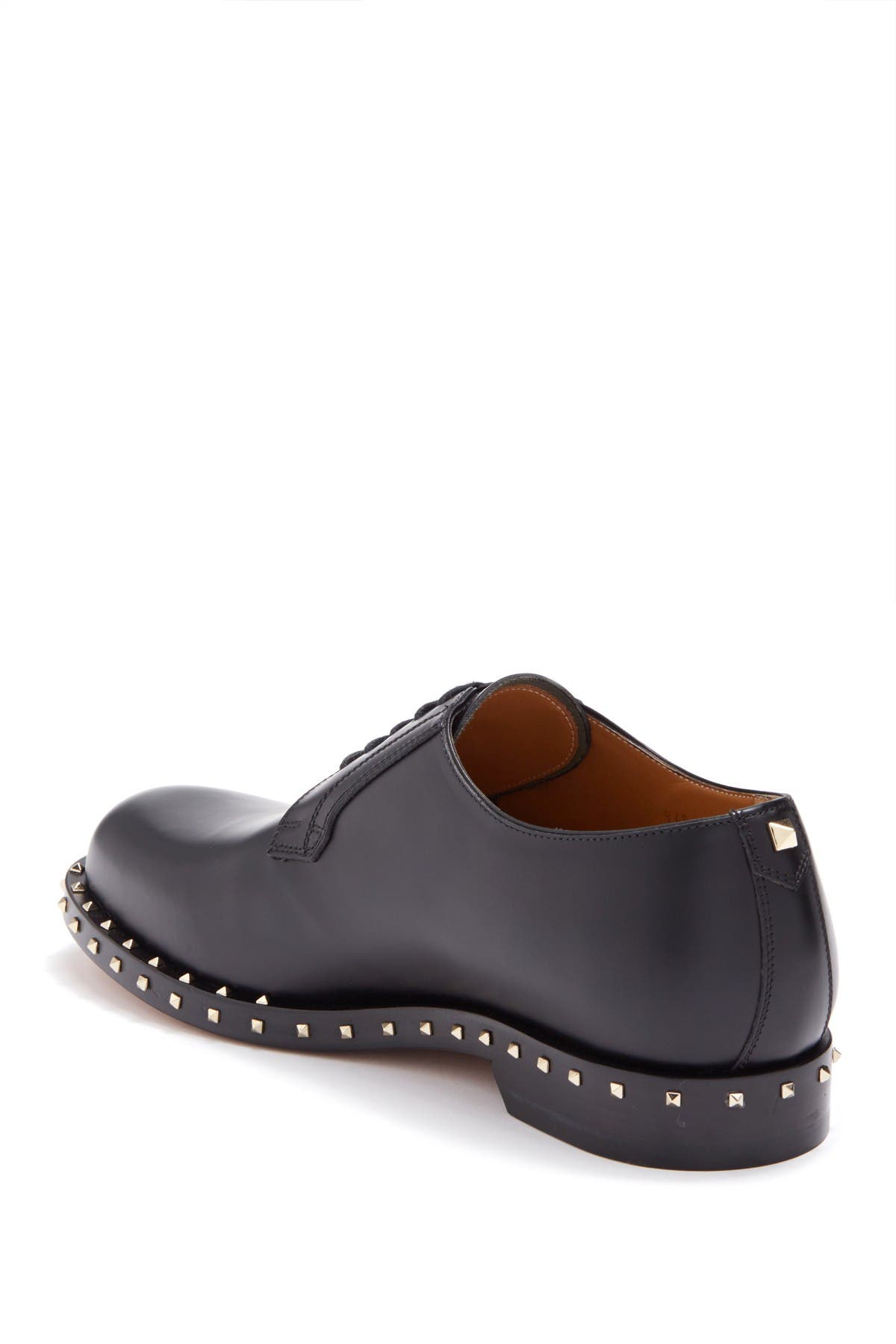 Valentino Garavani Stud Trimmed Leather Derby, Alternate, color, 