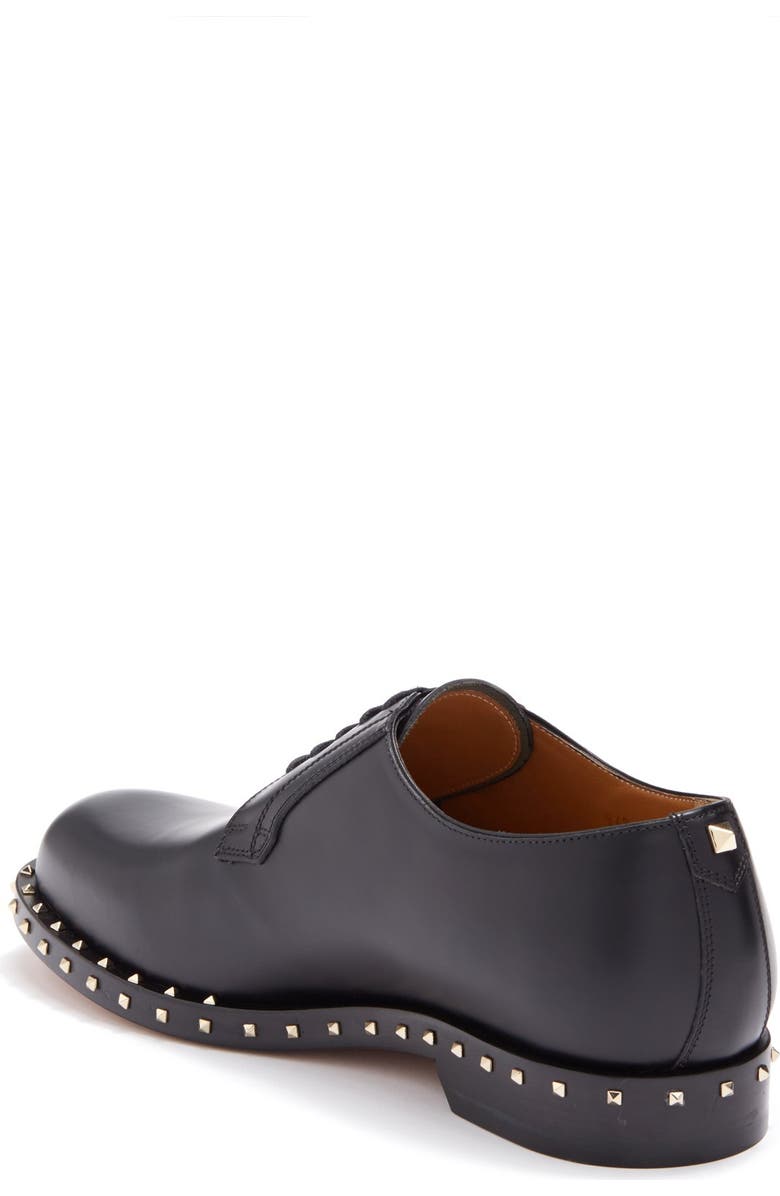 Valentino Garavani Stud Trimmed Leather Derby, Alternate, color,