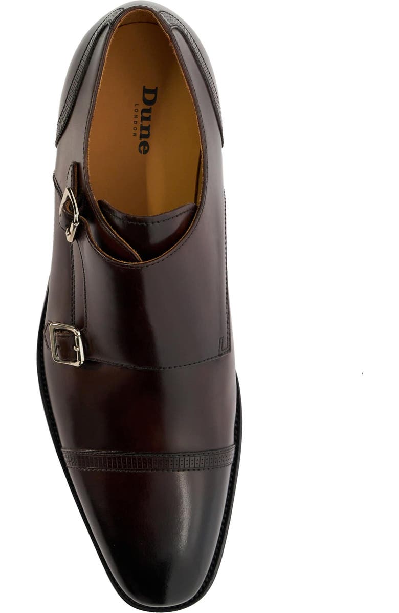 Dune London Saloon Cap Toe Monk Shoe, Alternate, color, Brown