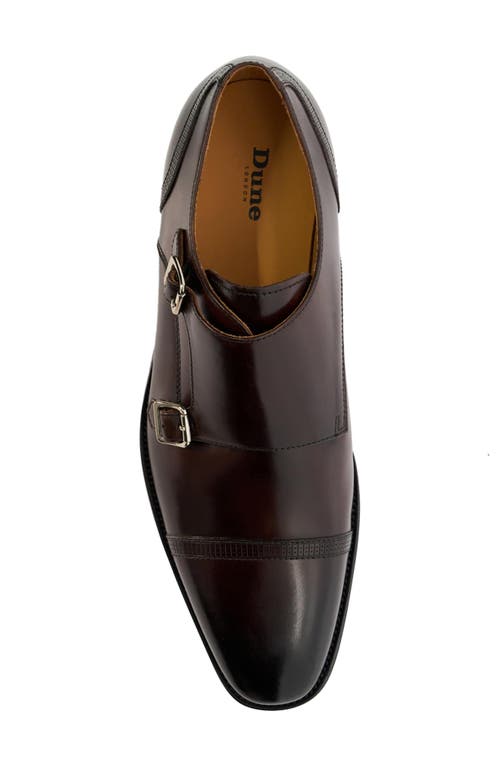 Dune London Saloon Cap Toe Monk Shoe In Brown