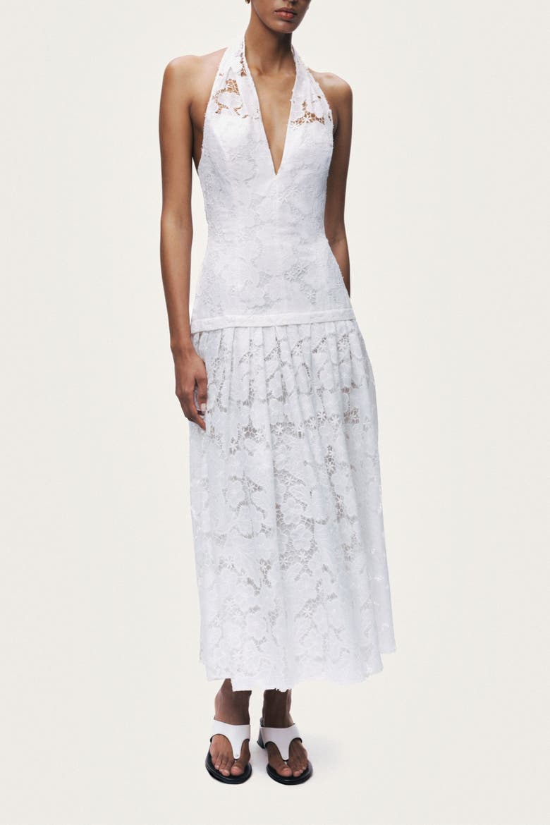 Sleeveless Midi Dress, Alternate, color, Ivory