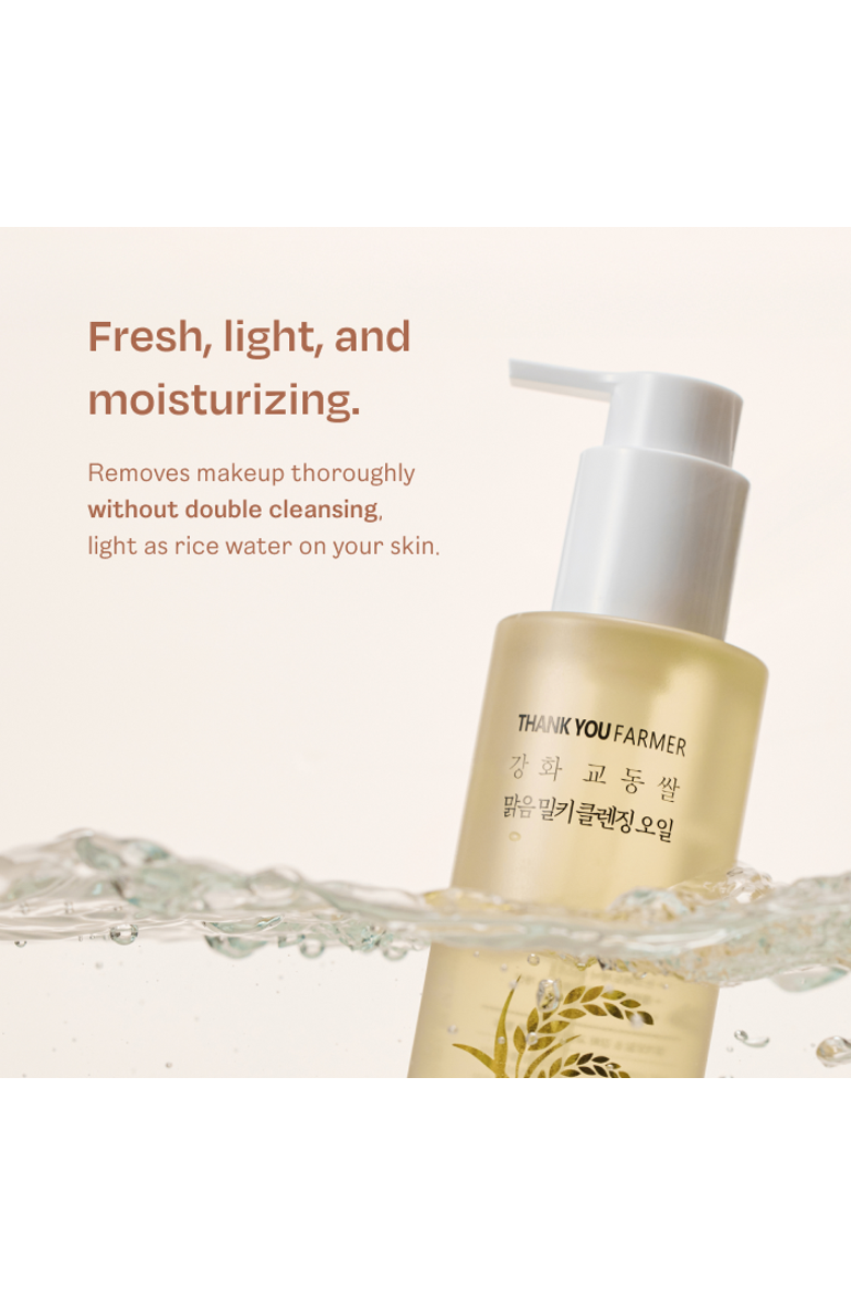 THANK YOU FARMER Rice Pure Milky Cleansing Oil, Alternate, color, Clear