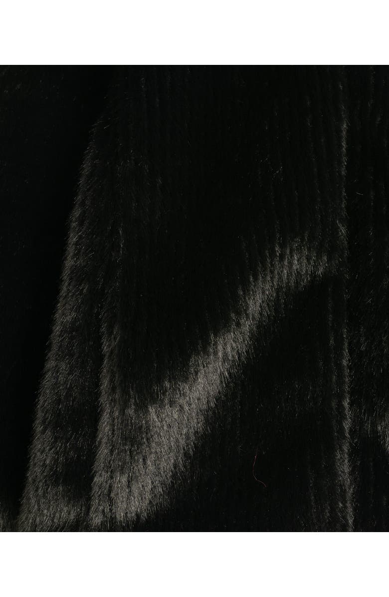 Echo Collarless Fur Jacket With Raglan Sleeves, Alternate, color, Black