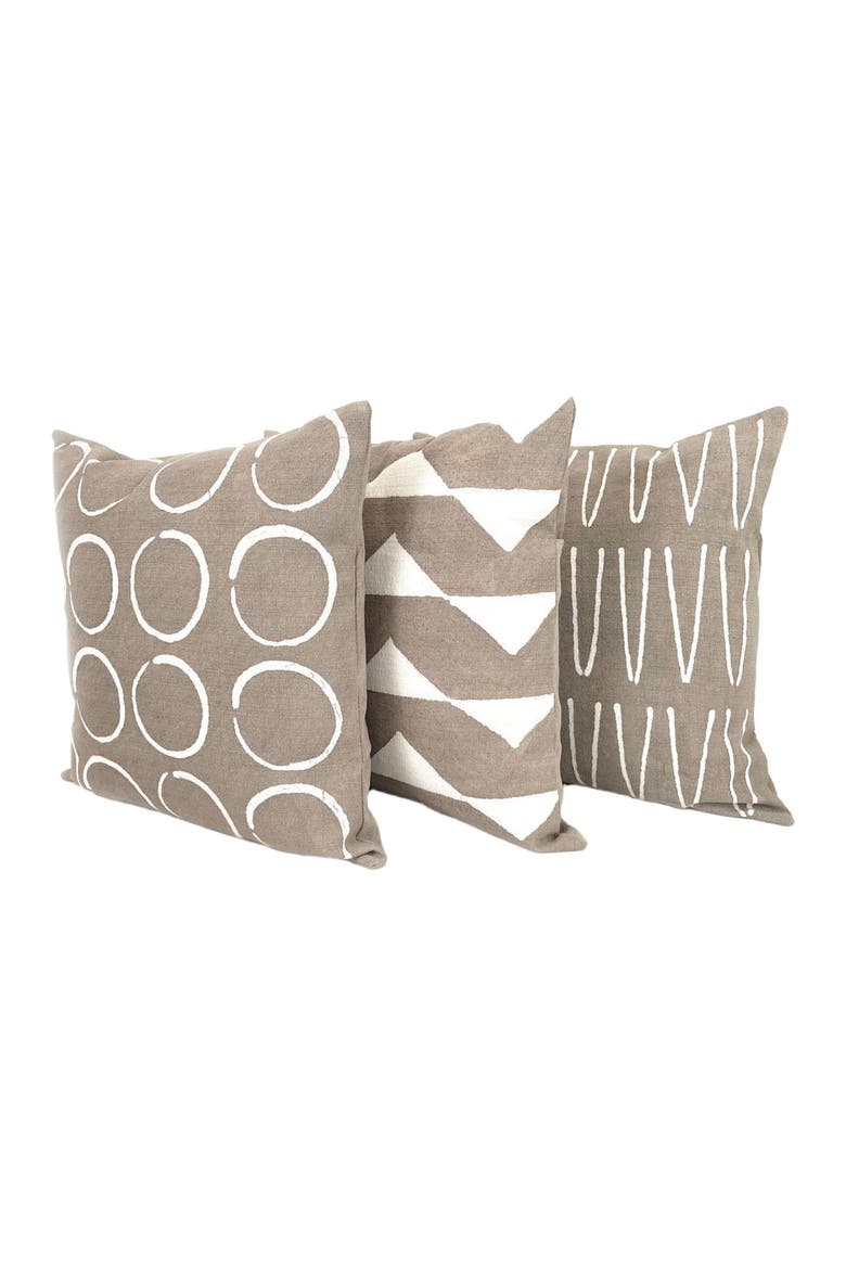 Sadza Circles Pillow Cover - Savanna Beige 18', Alternate, color, Beige