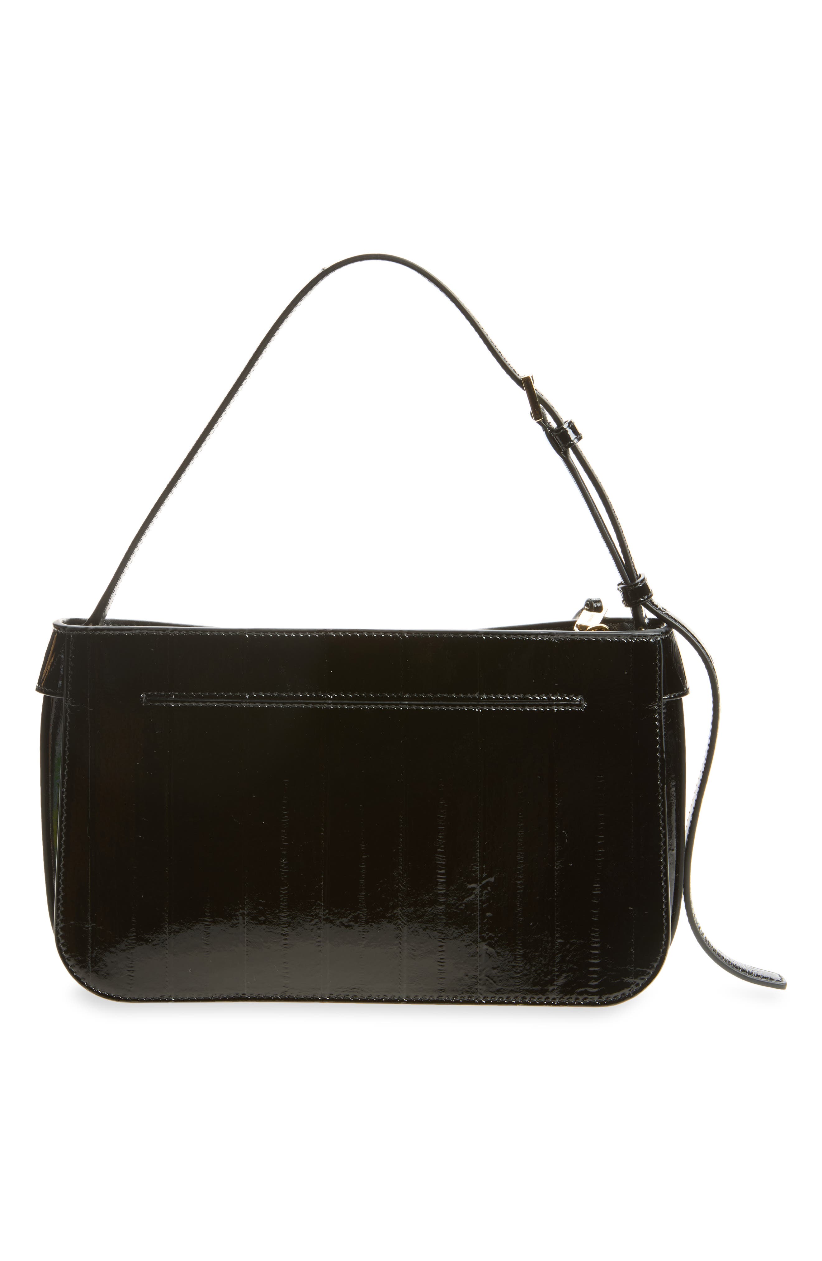 Small Cara Leather Shoulder Bag, Alternate, color, NERO