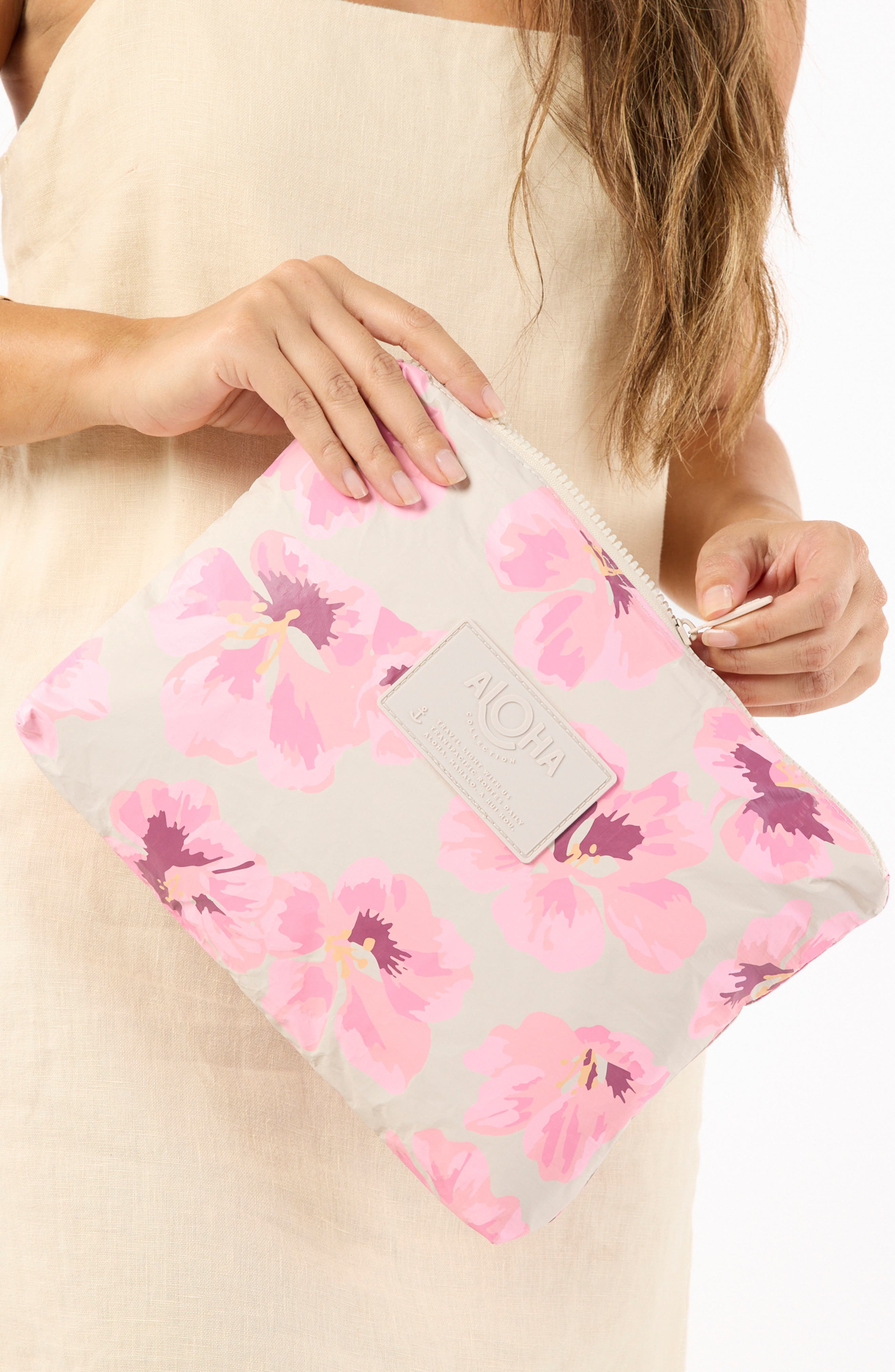 Mid Flutter Water Resistant Tyvek® Zip Pouch, Alternate, color, BLUSH