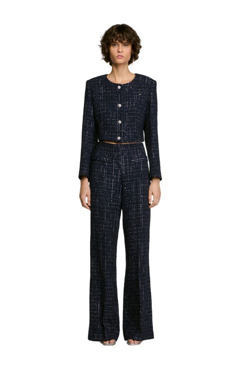 Decorative tweed trousers