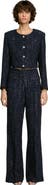 SANDRO Decorative tweed trousers