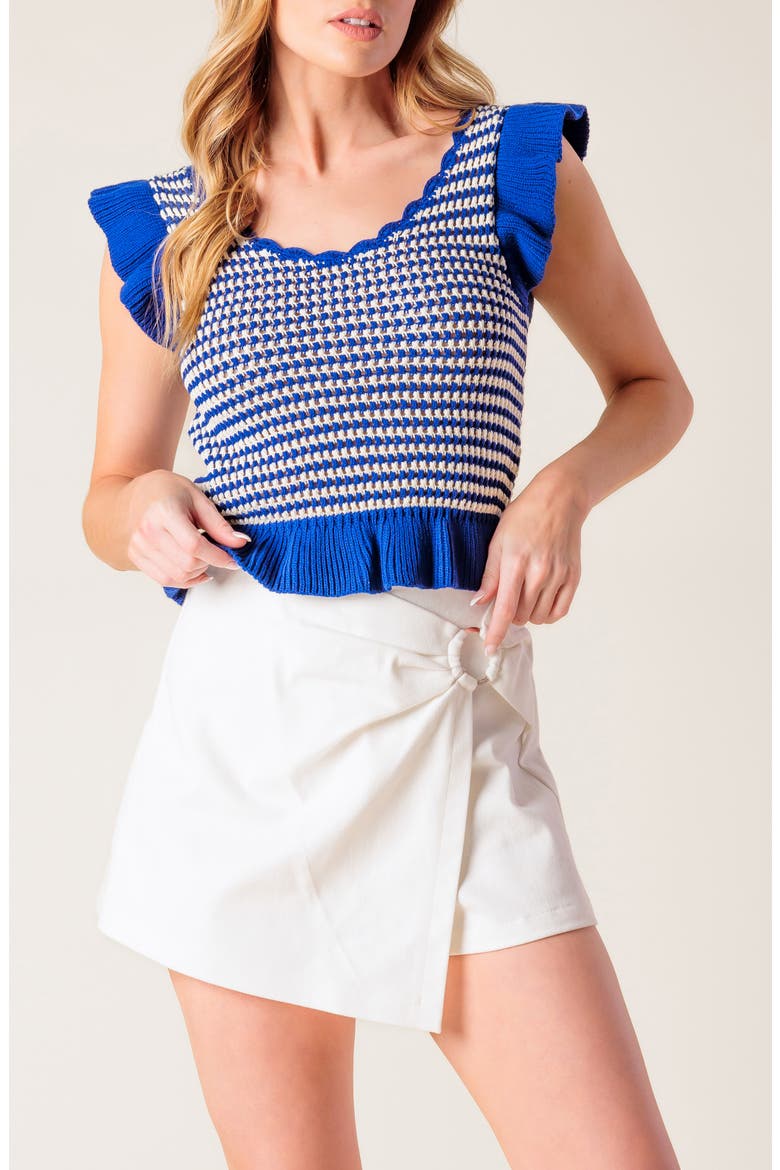 Solid Stretch Cotton Skort, Alternate, color, WHITE