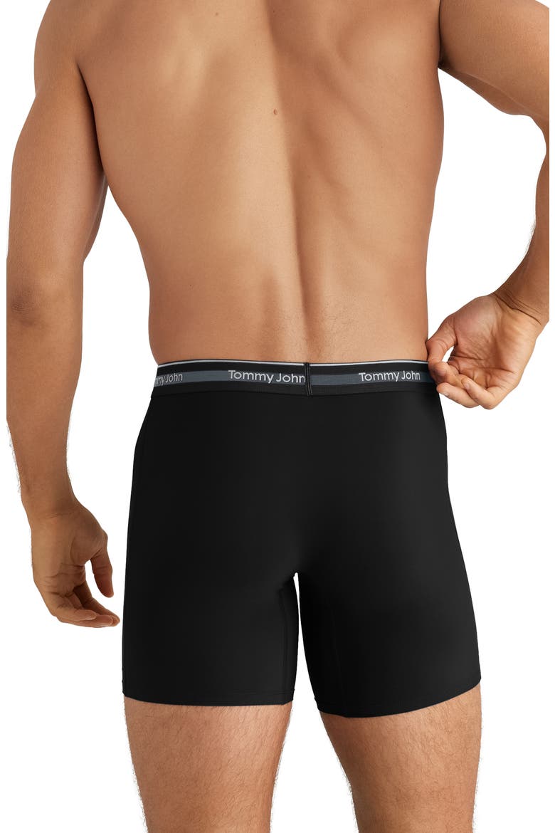 3-Pack Comfort Micro 6-Inch Boxer Briefs, Alternate, color, BLACK, BLACK (MONUMENT WB), BLACK (HAUTE RED WB)