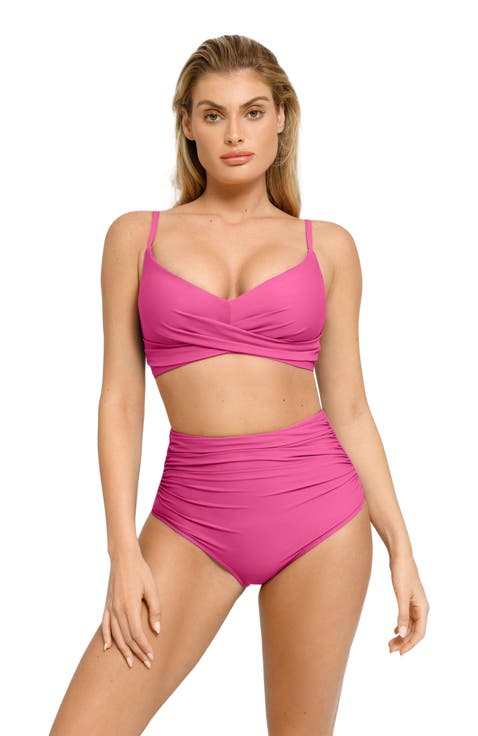 Shapewear Bust-Enhancing Draped Bikini Top