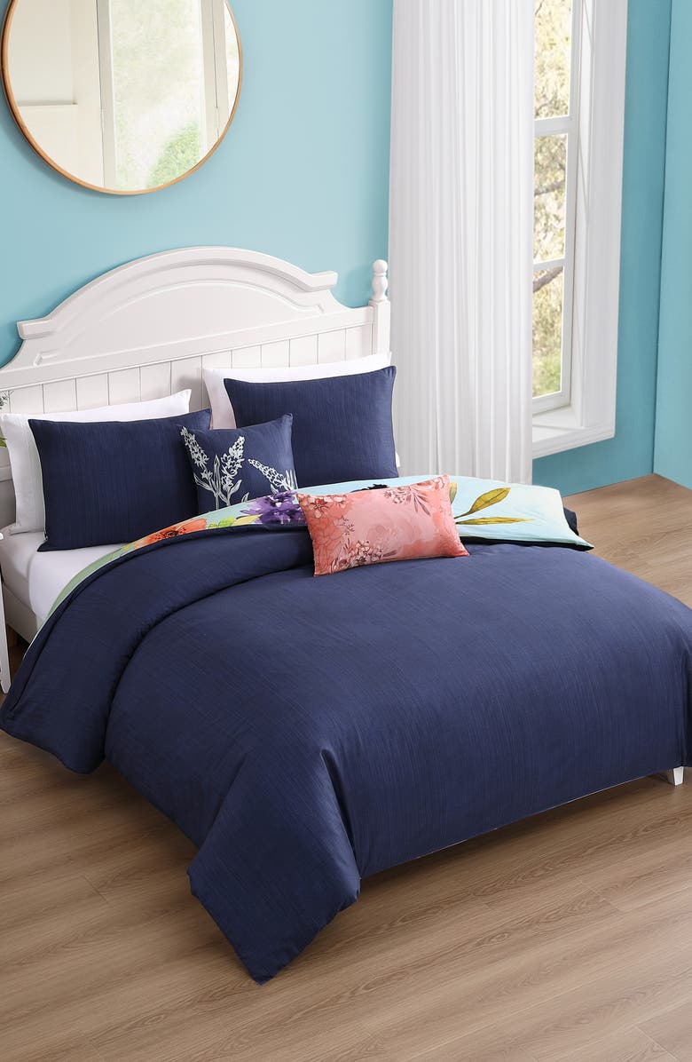 Bebejan Aqua Fiesta Reversible 5-Piece Comforter Set, Alternate, color, Blue