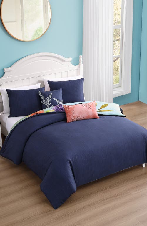 Bebejan Aqua Fiesta Reversible 5-piece Comforter Set In Blue