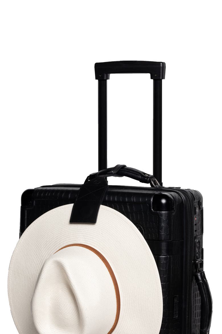 TOPTOTE Leather Hat Holder, Main, color, BLACK/ GOLD