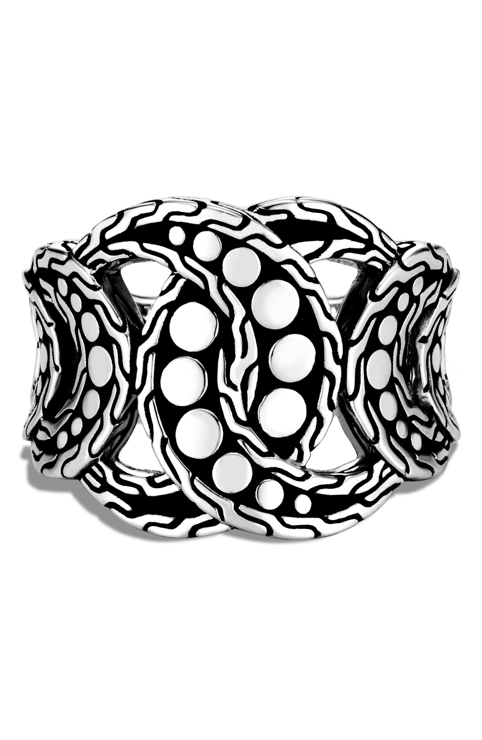 John Hardy Sterling Silver Dotted Interlocking Ring | Nordstromrack