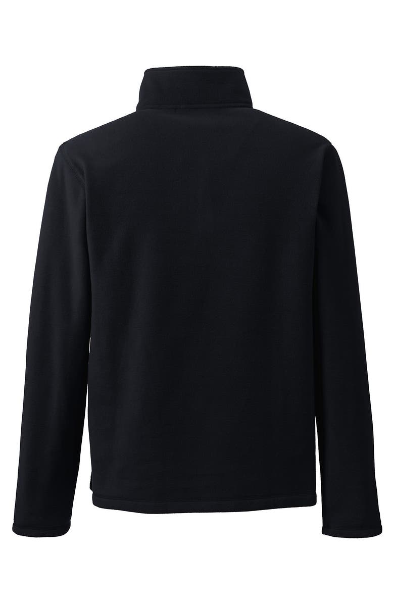 Lands' End School Uniform Young  Lightweight Fleece Quarter Zip Pullover, Alternate, color, Black