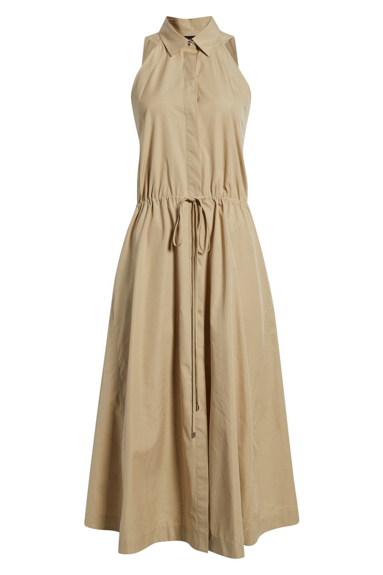 Cotton Midi Shirtdress, Alternate, color, PUMICE