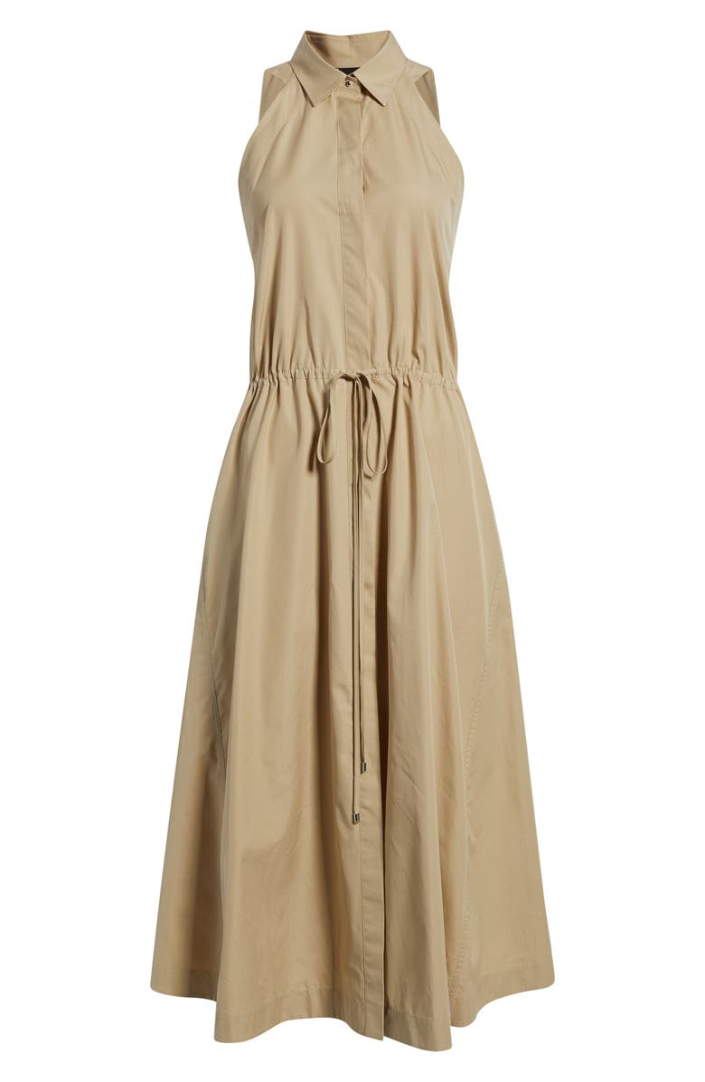 BOSS Cotton Midi Shirtdress, Alternate, color, Pumice