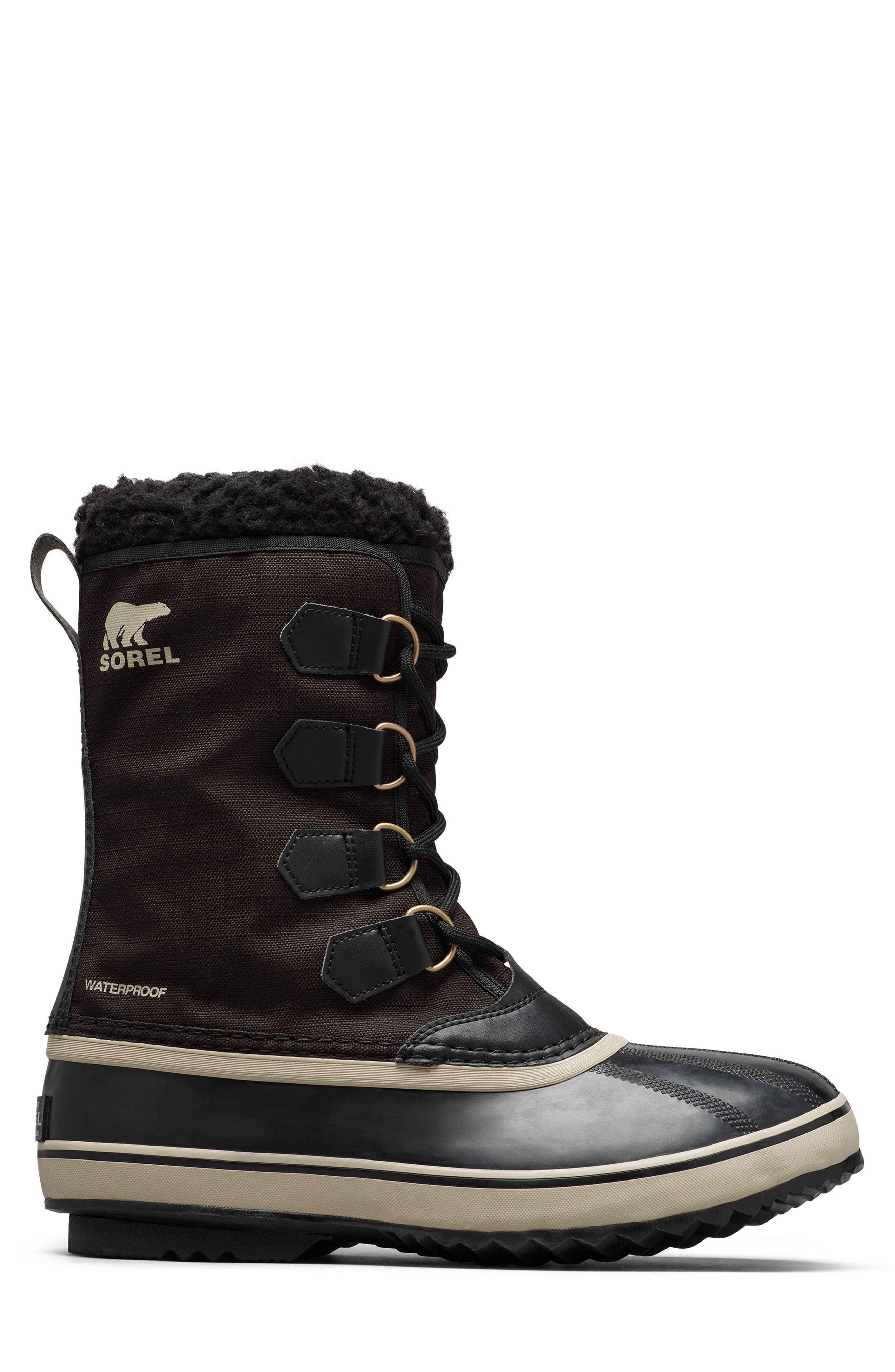 SOREL 1964 PAC<sup
™</sup
 Nylon Waterproof Boot, Alternate, color, Black/ Ancient Fossil