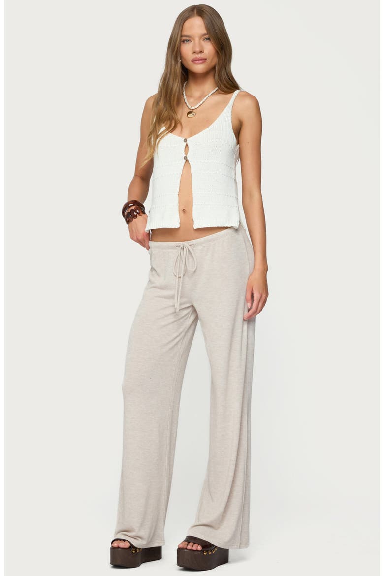 Camdyn Low Rise Drawstring Lounge Pants, Alternate, color, BEIGE