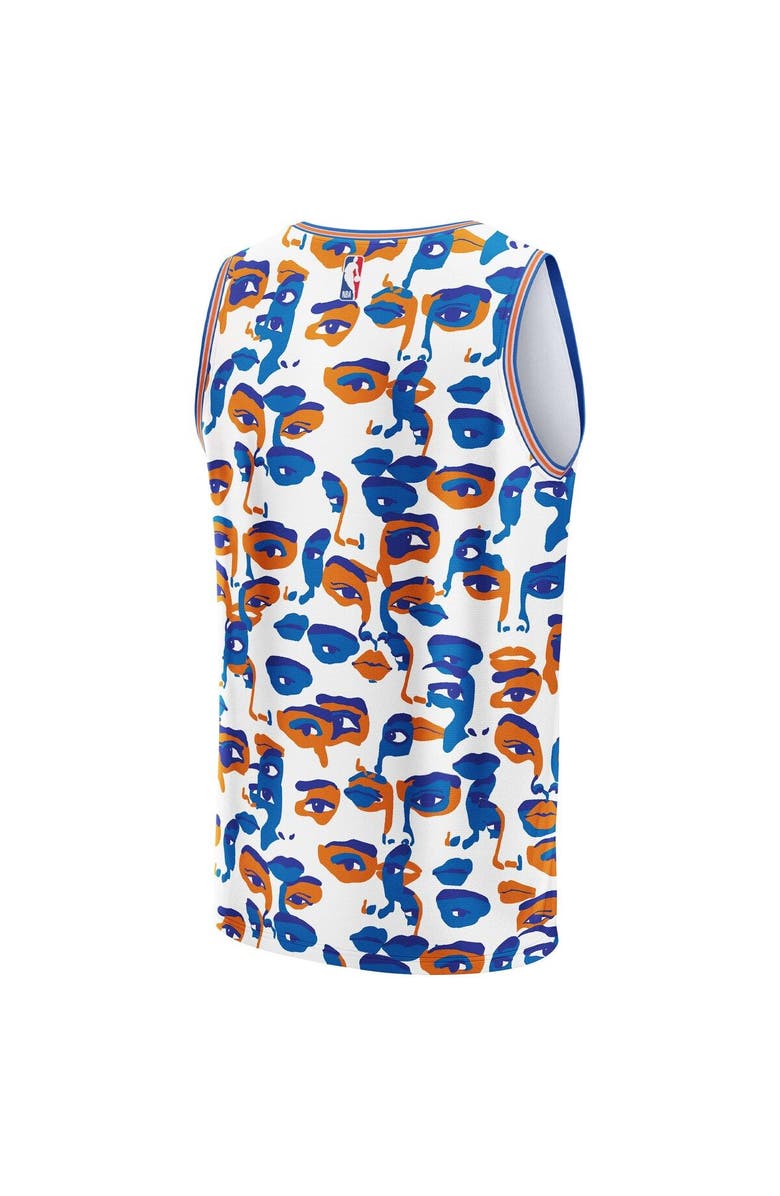 NBA X KIDSUPER Unisex NBA & KidSuper Studios by Fanatics White New York Knicks Hometown Jersey, Alternate, color, White