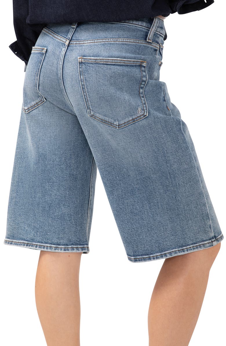 Silver Jeans Co. Be Easy High Waist Long Denim Shorts, Alternate, color, Vista