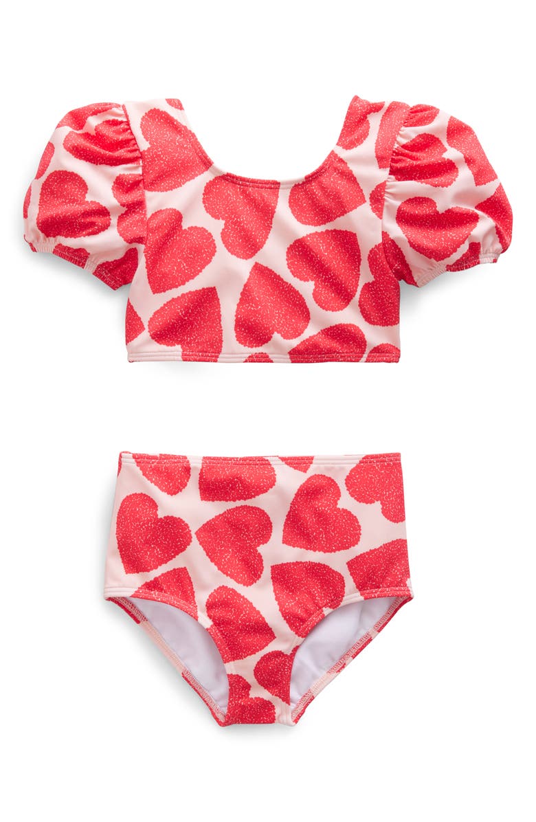 Mini Boden Kids' Puff Sleeve Two-Piece Swimsuit, Main, color,