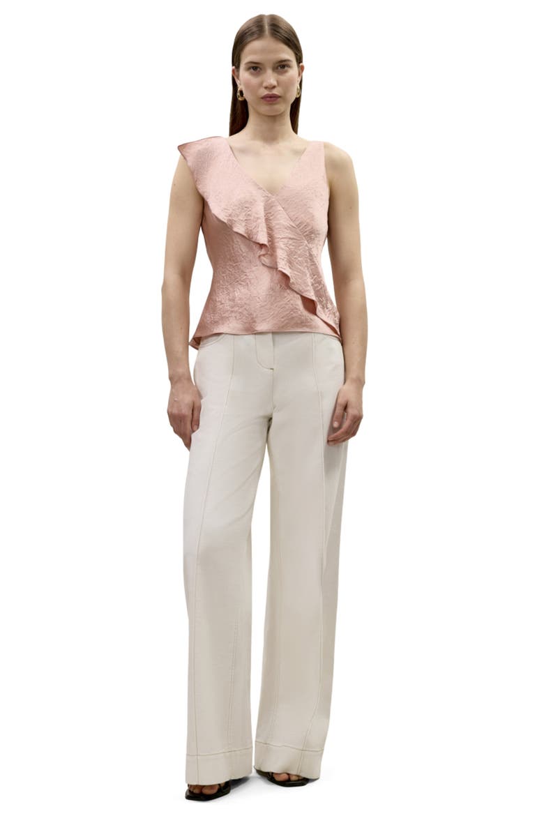 Hollis Satin Tank, Alternate, color, Rouge