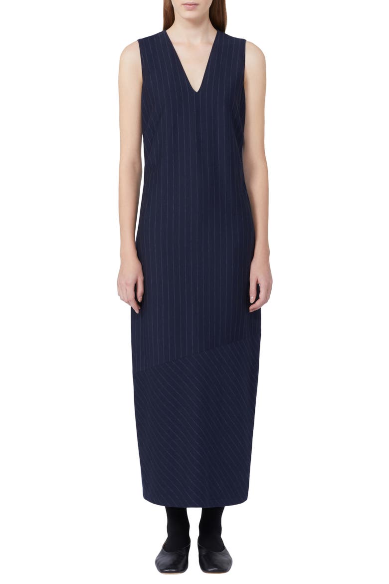 Newport Stripe Sleeveless Dress, Main, color, MIDNIGHT BLUE