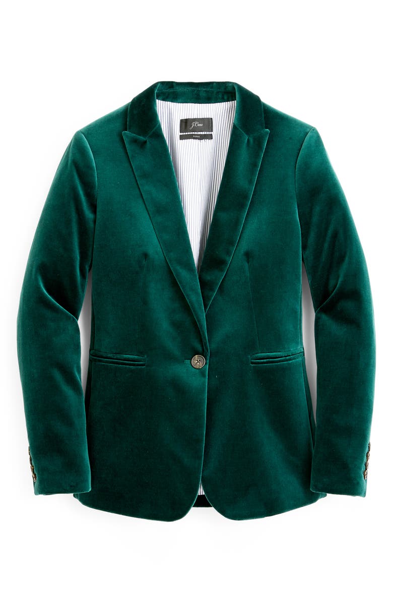 J.Crew Parke Velvet Blazer, Alternate, color,