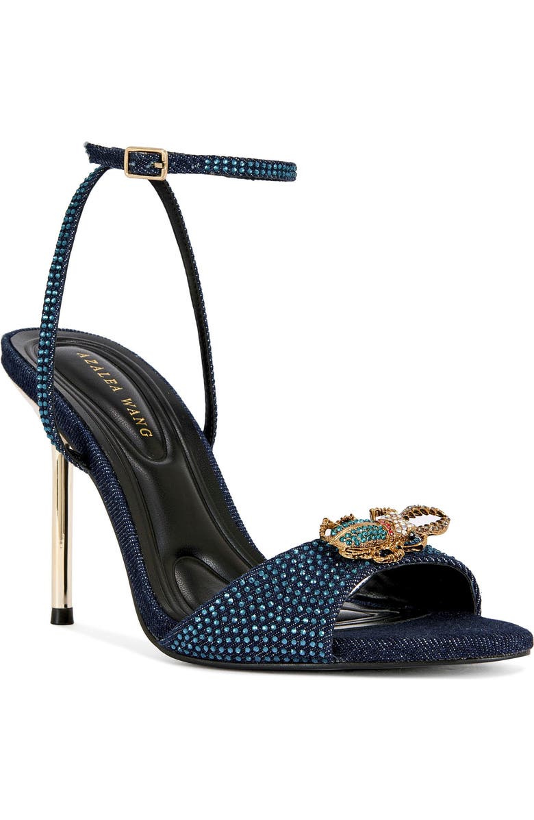 AZALEA WANG Treetok Stiletto Sandal, Alternate, color, Denim