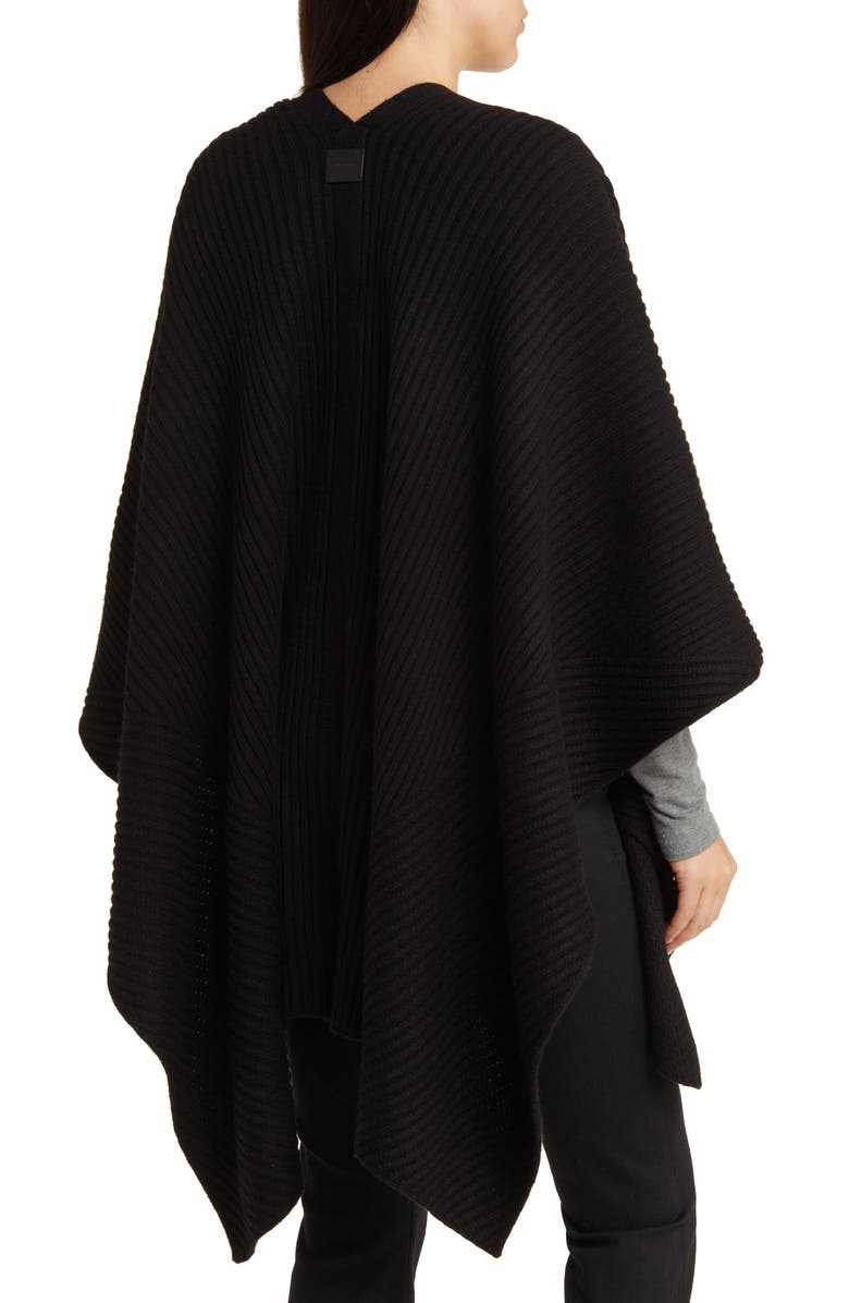 AllSaints Traveling Rib Ruana, Alternate, color, 